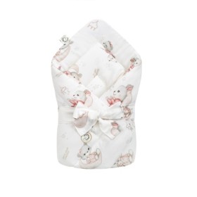 Bawełniany Becik Rożek wiązany niemowlęcy Venus 74x74 cm