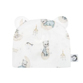 Bawełniana czapeczka niemowlęca 50/56 Misie