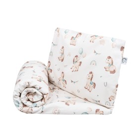 Pościel do łóżeczka 2 el. (poszewki) 100x135, 40x60 Koniki