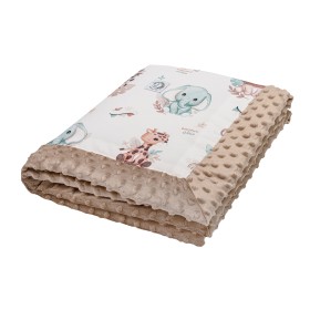 Baby Blanket cotton-minky 65x75 Safari