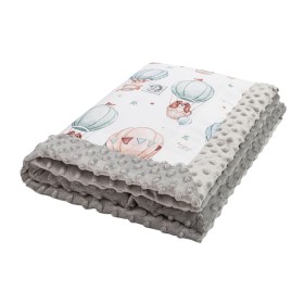 Kocyk niemowlaka Pieski bawełna - minky 65x75 cm