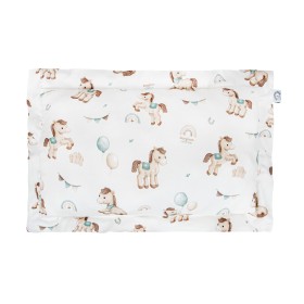 Bawełniana poduszka dekoracyjna z falbaną Koniki 50x70 cm