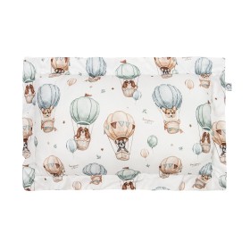 Bawełniana poduszka dekoracyjna z falbaną Pieski 50x70 cm