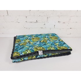 Kocyk Średniaka Powiew Tropików bawełna - minky 75x100 cm