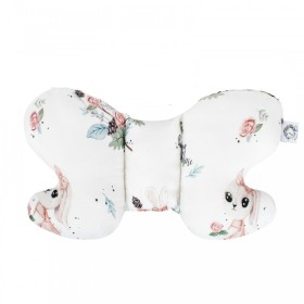 Poduszka Motylek Romantyczny Królik bawełna/minky