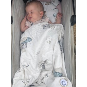 Bawełniana Kołderka Średniaka Misie 75x100 cm "M"