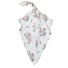 Pieluszka bawełniano bambusowa 70x70 cm Romantyczny Królik