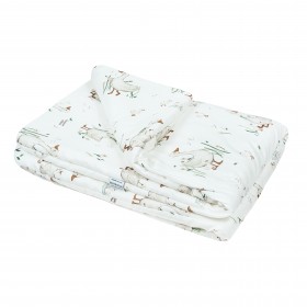 Bawełniana Kołderka Niemowlaka Gąski 65x75 cm