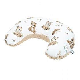 Poduszka rogal do karmienia 50x65 bawełna/minky Las