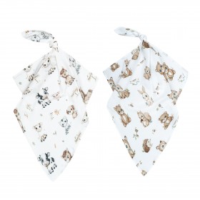 Pieluszka bambusowa 65x65 cm Las + Farma 2 PACK