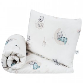 Pościel do łóżka 2 el. (poszewki) 140x200, 50x70 cm Misie