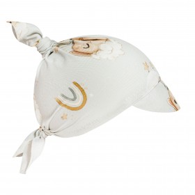 Bambusowa wiązana Chustka Trójkątna z daszkiem Owieczki