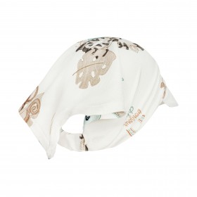 Bamboo Headscarf with rubber band and visor Safari