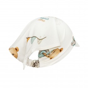 Bambusowa Chusta z gumką i daszkiem Traktory