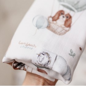 Pieluszka bawełniano bambusowa 70x70 cm Pieski