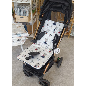 Stroller insert double-sided cotton/minky Marynarz