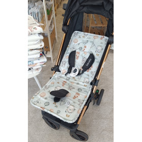 Stroller insert double-sided cotton/minky Balony