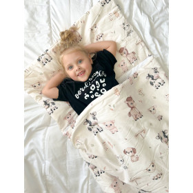 Śpiworek do spania do Przedszkolaka z poduszką 70x140 cm Farma