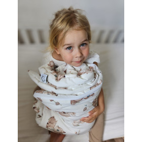 Cotton Preschooler's Sleeping Bag with pillow 70x140 cm Forest