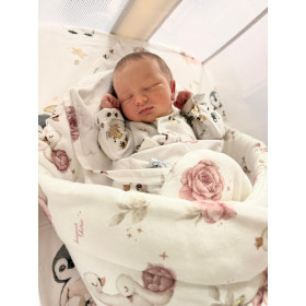 Bambusowy Becik Rożek wiązany Royal Baby 74x74 cm