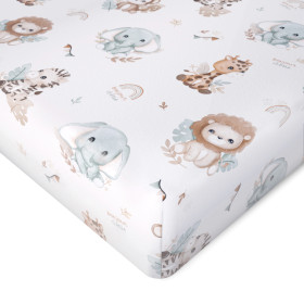 Bamboo sheet with elastic band 80x160 cm Safari