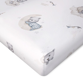 Bamboo sheet with elastic band 90x200 cm Bears