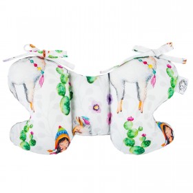 Poduszka Motylek do wózka Lama bawełna/minky