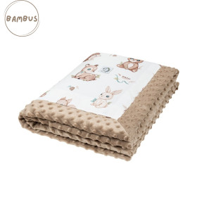Baby blanket bamboo - minky 65x75 cm Forest