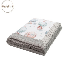 Baby blanket bamboo - minky 65x75 cm Puppy