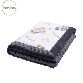 Baby blanket bamboo - minky 65x75 cm Village Bears