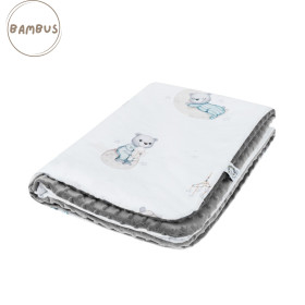Baby blanket bamboo - minky 75x100 cm Bears