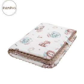 Blanket bamboo - minky 100x150 cm Safari