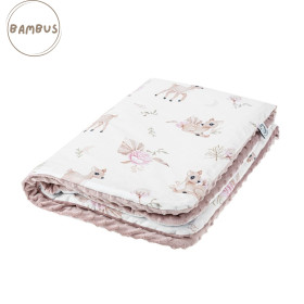 Blanket bamboo - minky 100x150 cm Forest Animals
