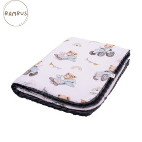 Blanket bamboo - minky 100x150 cm Village Bears