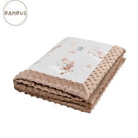 Blanket for teens and adults bamboo - minky 140x200 cm Sheep