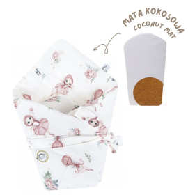 Bamboo baby swaddling with coconut mat Fairy 74x74 cm