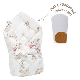 Bambusowy Becik Rożek wiązany z usztywnieniem Venus 74x74 cm