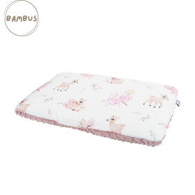 Double-sided Preschooler Pillow Forest Animals bamboo/minky 40x60 cm