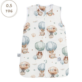 Bambusowy Śpiworek do spania Light 0-3 mc Pieski 0,5 TOG