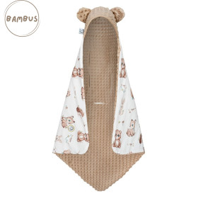Bambusowy otulacz do fotelika z minky 90x90 cm Las