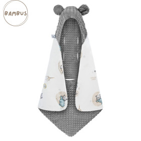 Bamboo blanket for car seat with minky fabric 90x90 cm Bears