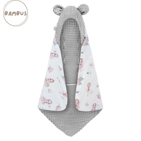 Bamboo blanket for car seat with minky fabric 90x90 cm Fairy