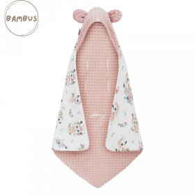 Bamboo blanket for car seat with minky fabric 90x90 cm Bunny