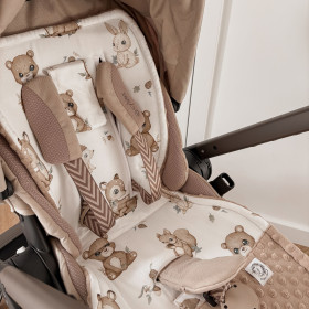 Bamboo Stroller Insert 5 pt straps Forest