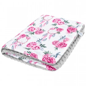 Kocyk Średniaka Łapacze Snów bawełna - minky 75x100 cm