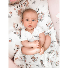 Bambusowa Kołderka Przedszkolaka Romantyczny Królik 100x150 cm