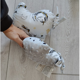 Poduszka Motylek do wózka bawełna-minky  Jednorożce