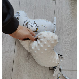 Poduszka Motylek do wózka bawełna-minky Jednorożce