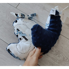 Poduszka Motylek do wózka bawełna-minky Panda pilot