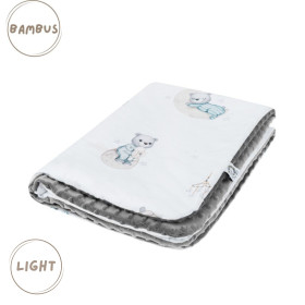 Preschooler's blanket, bamboo - minky Light, 100x150 cm Bears